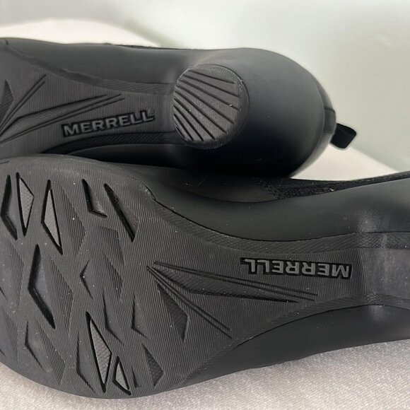 Merrell Evera Rush Women’s Black Leather Stretch Heeled Ankle Booties Boots SZ 7 - Picture 7 of 11